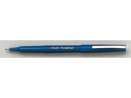 Pilot Fineliner, tunn spets, blå pennkropp, blått bläck - Lyreco - Kontorsmaterial > Pennor > Finelinerpennor