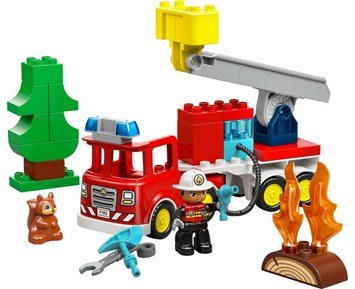 LEGO DUPLO Town Brandbil med slang och brandman 10473