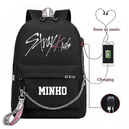 Stray Kids USB-reppu Korealaistyylinen Felix-kirjalaukku Takaisin kouluun Pojat Tytöt Fanien lahjakassi Mochila