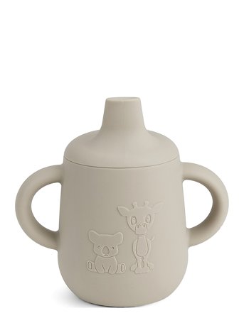 Nuuroo Aiko Silicone Cup With Sippy Lid - Cream - ONE SIZE