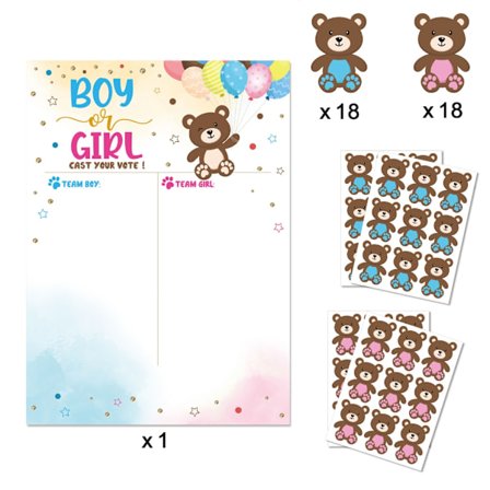 Gender Reveal Games for gæster Baby Shower Reveal Games Gender Reveal Poster
