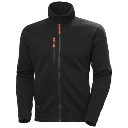 Helly Hansen Workwear Kensington 72250-990 Fleecetakki neulottu rakenne, kokopitkä vetoketju Musta, Vaatteet