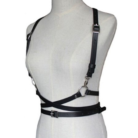 Gothic Belte Lær Punk Midjebelte SVART