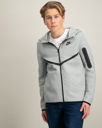 Nike B Nsw Tch Flc Fz - Pd Czarny Bluzy z kapturem Chłopiec - Kids Brand Store