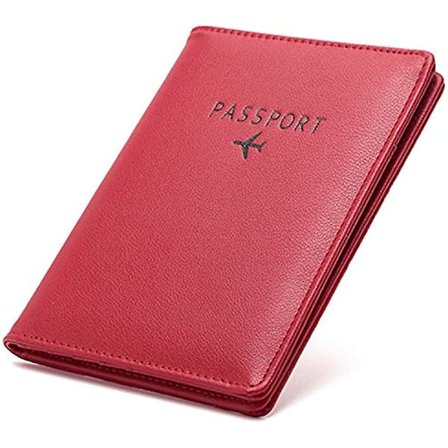 Pasport Holder Rejse Tegnebog Tcheer RFID Blokering Læder Pas Cover Case Med Tegnebog