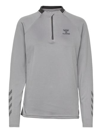 Hmlgg12 Action Half Zip Sweat Woman Grey Hummel