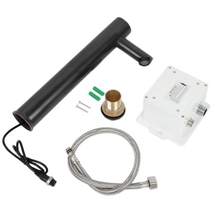 Handsfree Automatisk Sensor Svart Beläggning Tvättställsblandare