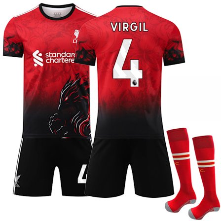 Liverpoolin kotipelipaita Special Edition -lasten jalkapallosetti 2025-2026 nro 4 Virgil