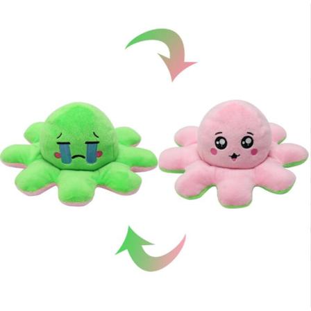 Printed Flip Octopus Söt Dubbelsidig ,20 Cm