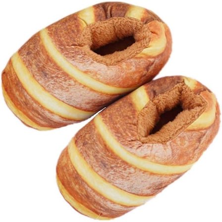 Mat Tøfler Dame Innendørs Tøfler Brød Tøfler Morsomme Plysj Tøfler Høst Vinter Varme Hjem Egnet kompatible Størrelser 36-40