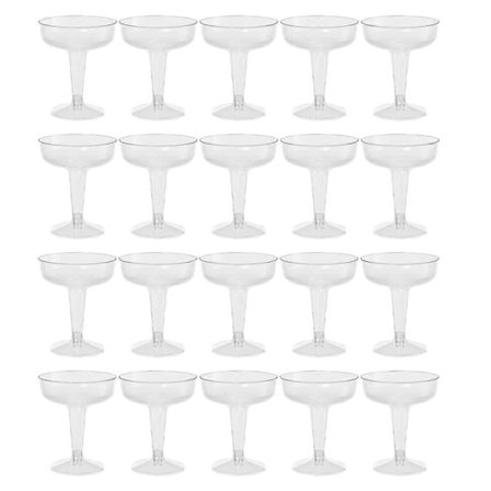 Nye Plast Champagne Engangs - 20 stk Klare Plast Champagne Glass til Fester Klar Plast