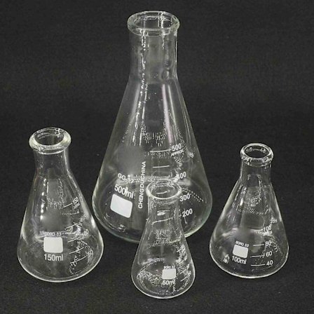 Glas Konisk Erlenmeyer Kolbe 50-5000ml G3.3 Laborforsyninger