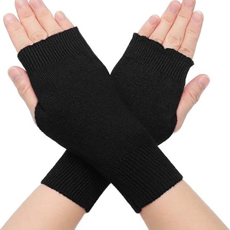 Cashmere Halvfingerhansker Dame Vinter Korte Varme Strikkede Håndleddshansker Herre Ull Linje Lekket Fingre Student Skriving