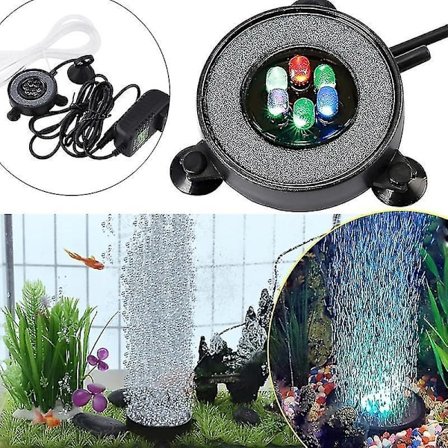 1 stk Fargeskiftende LED Vanntett Akvarielys med Bobler