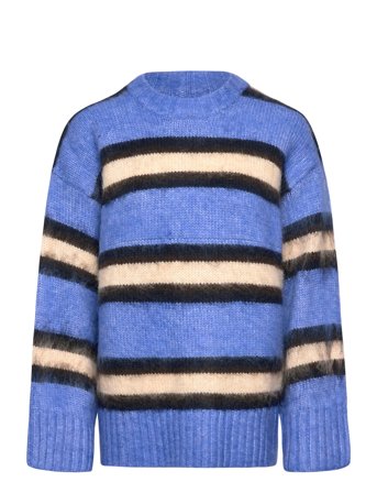 Monki Relaxed Fit Fluffy Knit Sweater - Blue - XXL