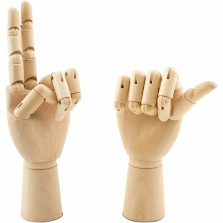 Taiteilijan nuken käsi 2 kpl puinen joustava vasen ja oikea nuken malli luonnoslelu lahja 7 tuumaa