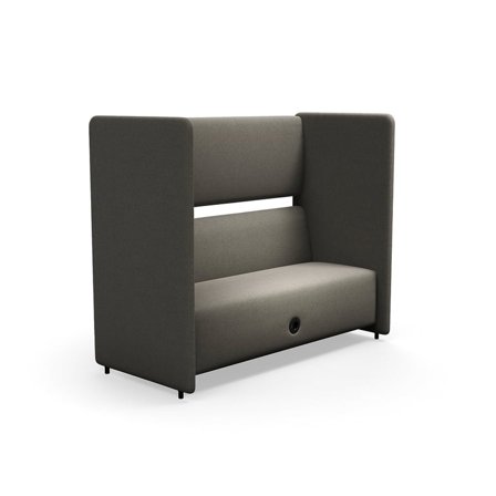 Sofa CLEAR SOUND med USB-stik, 3-personers, stof Pod CS, taupe