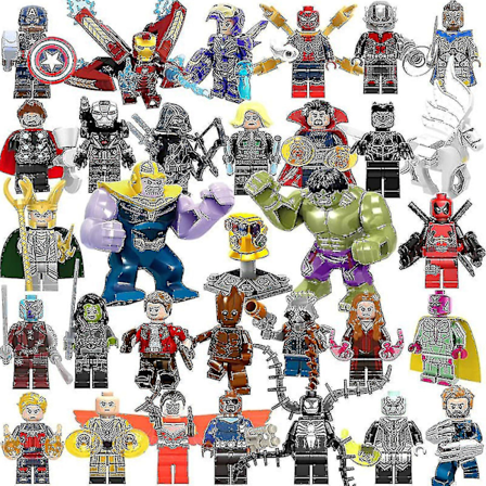 32 stk Marvel Avengers Superhelt Tegneserie Mini Figurer DC Minifigur Gave Til Barn