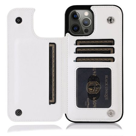 Elegant Skyddande läderfodral för iPhone 15 Pro Max