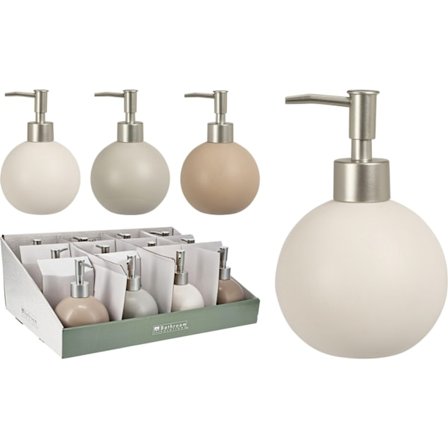 Tvålpump Rund Keramik Grå