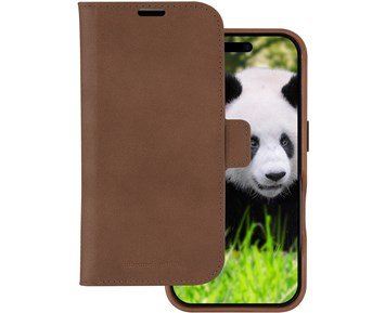 dbramante1928 iPhone 16 - Lynge MagSafe - Dark Tan - Plånboksfodral i återvunnet läder till iPhone 16