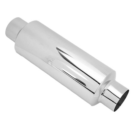 Udstødningspotte 2.5in Straight Through Rustfri Stål Lyddæmper Bomuld Universal