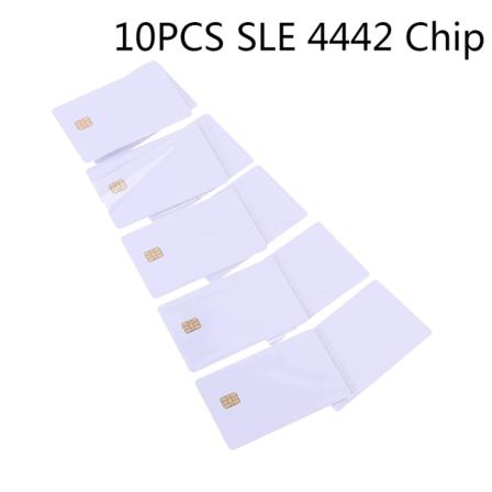 10 st SLE 4442-chip med Hico magnetisk remsa kontakt IC-kort 2 10pcs