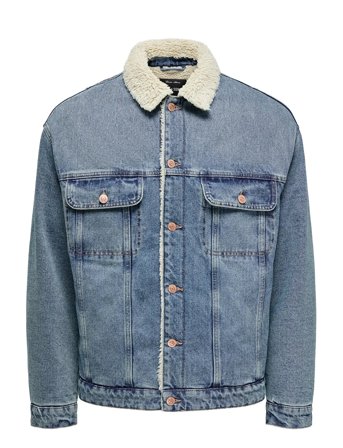 ONLY & SONS | Onswilson Sherpa Dbtint 0970 Dnm Jacket | XXL