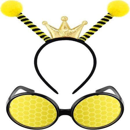 Bi-dragt Bi Mariehøne Antenne Hovedbånd og Briller Sæt