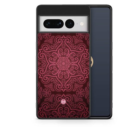 Bjornberry Skal Google Pixel 7 Pro - Röd Retromönster