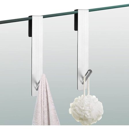 Brusebeslag, sæt med 2 kroge til brusevæg uden boring med skumbeskyttelse, KLB