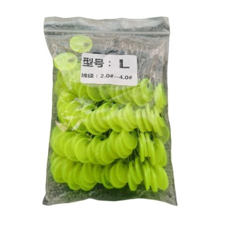 120 stykker 20 pakke Space Bean Gummi Sea Carp Fishing Black Rub yellow L