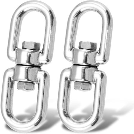 Drejelig øjeringsophæng i rustfrit stål, drejelige øjekroge, dobbelt E