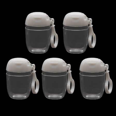 5 st 30 ml tomma handsprit bärbara tomma flaskor krok nyckelringhållare