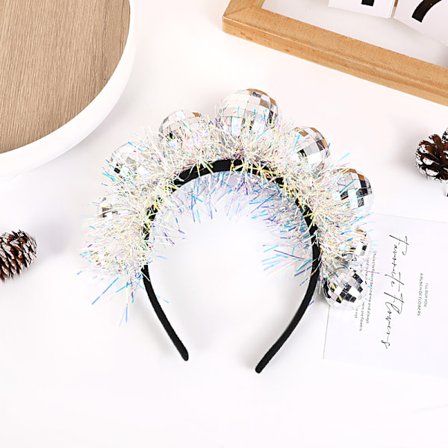 Disco-hiuspanta 70-luku 80-luku 90-luku Retro Hopea Hiuspanta Glitter Disco Pääpanta Discojuhliin Syntymäpäiville Uudenvuoden Eve Hääpanta