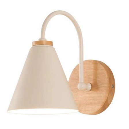 Vit Böjd Vägglampa Järn Lampskärm Väggmonterad Lampa för Sovrum Vardagsrum Studierum Utan Glödlampa