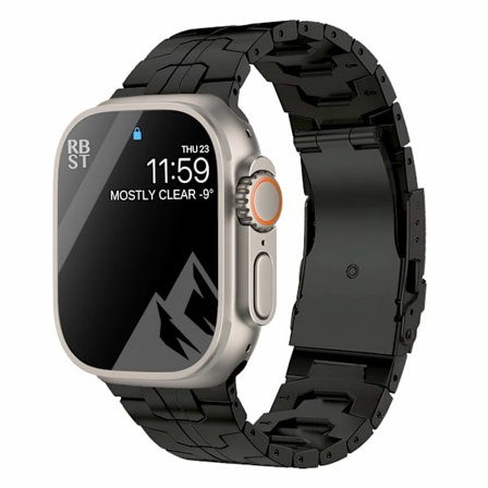 Kompatibel Apple Watch Ultra Metal Armband Herrarmband i rostfritt stål iWatch 8 Ultra 38/40/41 mm, 42/44/45/49 mm, Titanium