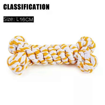 Ny 1 stk Kjæledyr Hund Tygg leker Kattunge Slipende Rengjøring Tenner Valp Katt Tau Knute Ball Leke Dyr Leketilbehør Kjæledyrprodukter