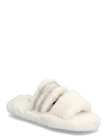 Tommy Hilfiger Hilfiger Fur Slipper - Cream - 38 x 37
