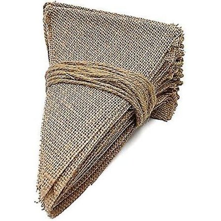 11 metriä pitkä lippusiima, viirinauha, 48 kpl juuttilippusiima, kolmiolippu (13 x 16 cm)