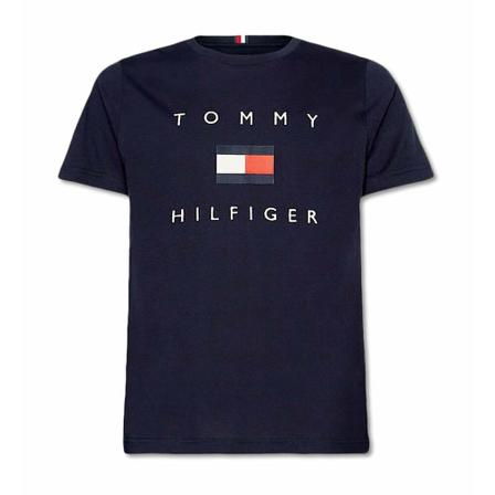 Tommy Hilfiger Flag T-shirt Blå, Herre T-shirts