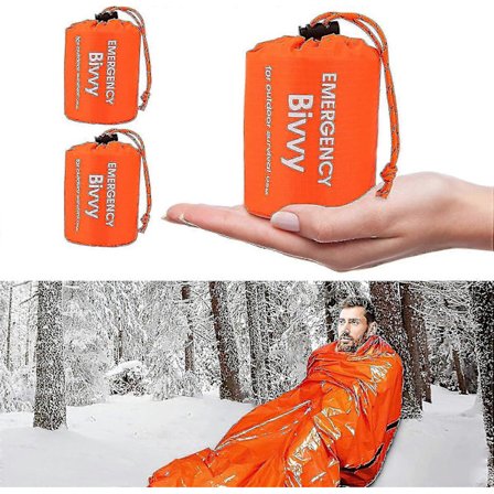 2x Overlevelse Sovepose, Gjenbrukbart Overlevelsesteppe Overlevelse Sovepose Overlevelsespose For Utendørs Og Fotturer For , Ryggsekktur_Spesialtilbud