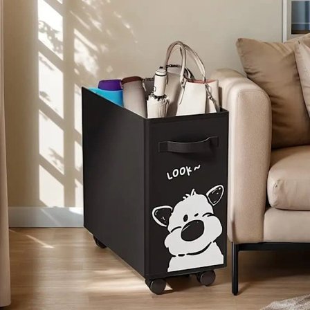 Mobil opbevaringskurv og vasketøjskurv med hjul, multifunktionel til kontor og hjem_TF_TF