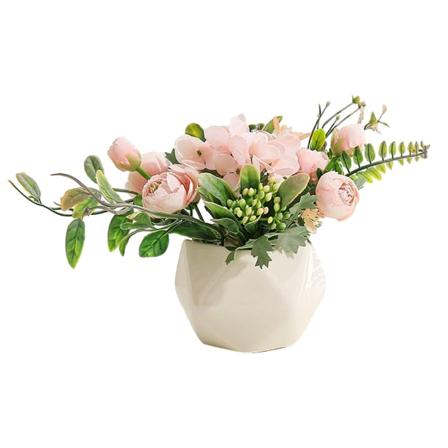 Imitation blomma grön växtkruka prydnader grön bröllop växt