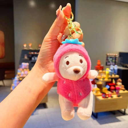 Sød lille dukke, par taske vedhæng, plyslegetøj dukke nøglering, dukke hæng