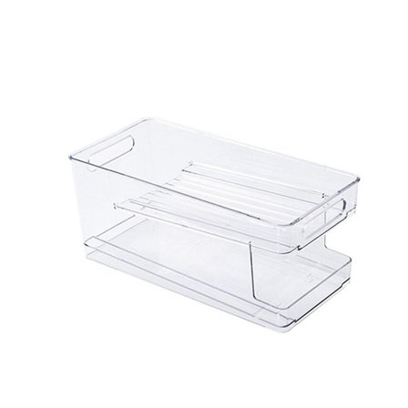 Klar høje beholdere til køleskabet - Stabelbare køkken- og opbevaringsbeholdere til organisering af dåser