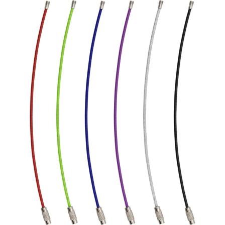 Nyckelringar, 6-pack 6,3 tum 2 mm rostfritt stål trådringar