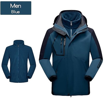 Dame Ski Wear Winter Warm Ski Hoodie Sæt Vindtæt Vandtæt 3 I 1 jakke