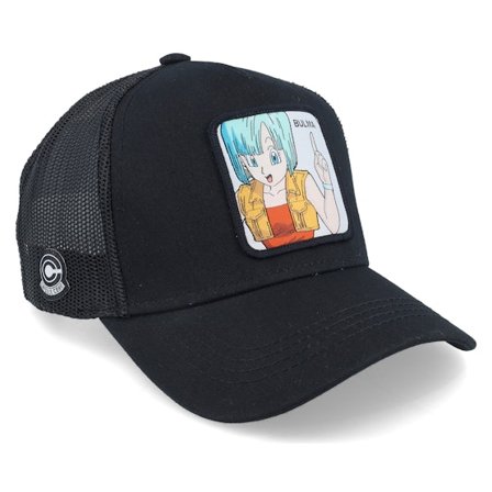 Capslab - Dbz Bulma Black Trucker Trucker Black Cap - @ Hatstore