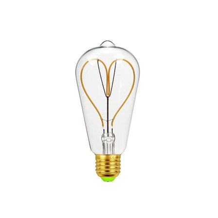 LED-lampa Edison Bulb Heart Filament E27 4W 220V Dimbar glödlampa